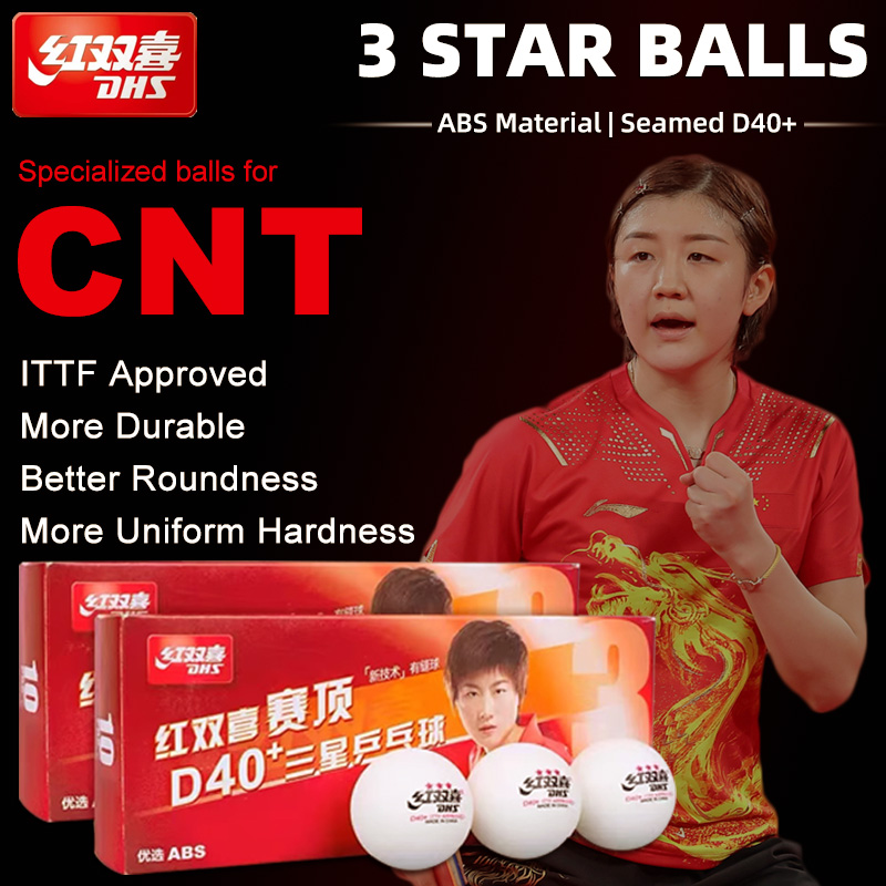 Donic Table Tennis Ball - DHS DJ40+ D40+ 3-Star ABS Table