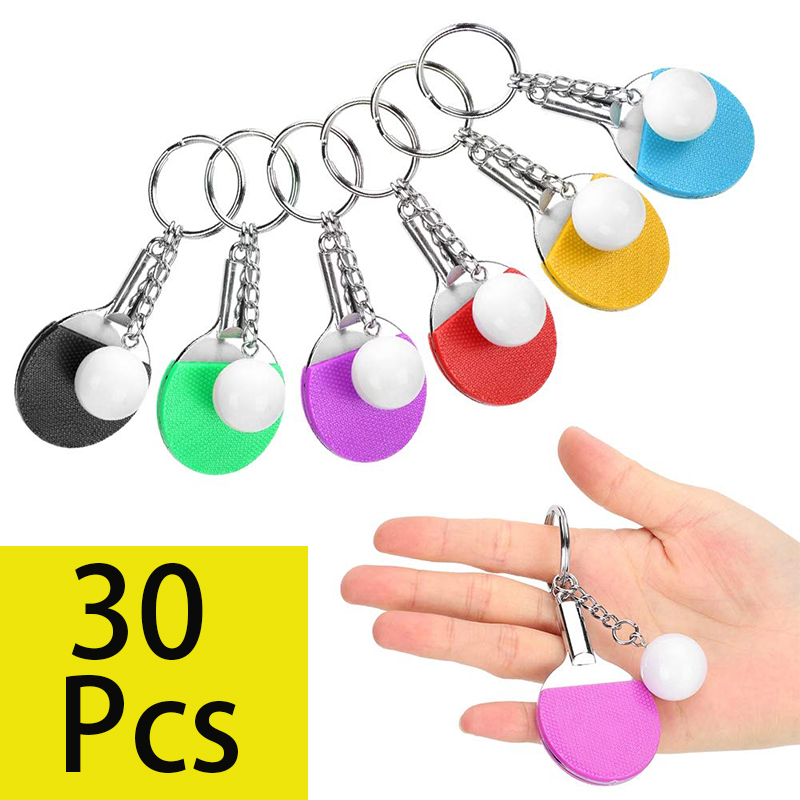 Table Tennis Db - 30Pcs Mini Table Tennis Racket Keychain