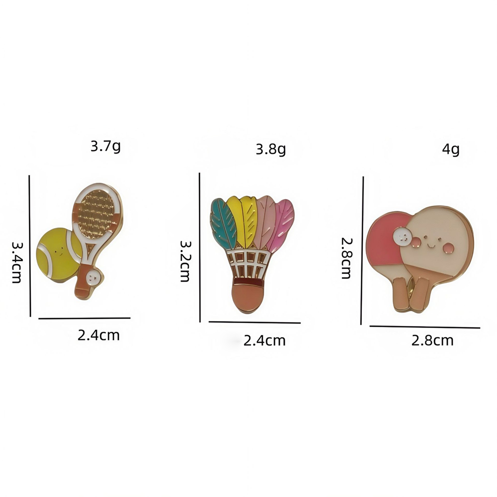 Zinc Alloy Brooches Stylish Ba - Table Tennis Db 评论和价格