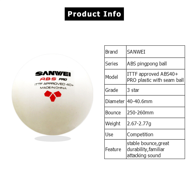 SANWEI ABS PRO 3-Star 40+ Tabl - Donic Table Tennis Ball 评论和价格