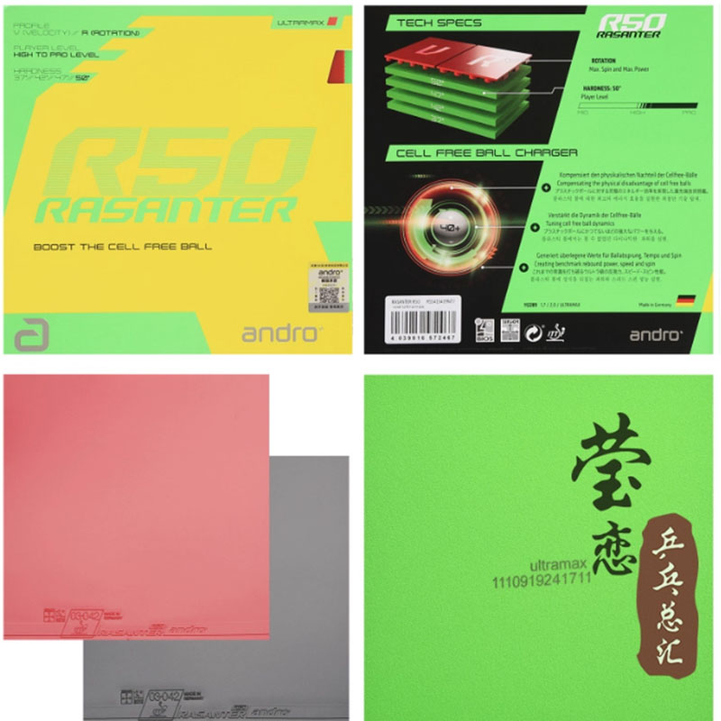 Andro Rasanter R45 47 50 C45 4 - Table Tennis Paddle Set 评论和价格