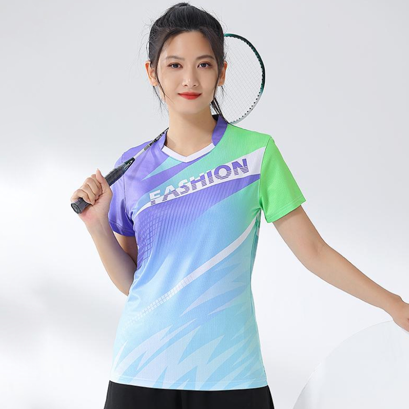 Women Badminton Shirt Print Go - Table Tennis Jersey 评论和价格